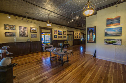Station Interior with Gallery Hangings